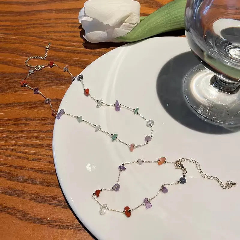 Trendy Cute Natural Stone Necklace