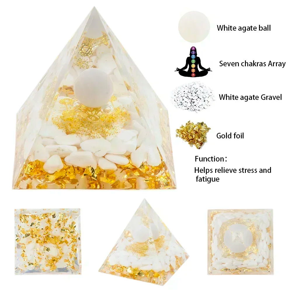 Natural Crystal Energy Generator Pyramid