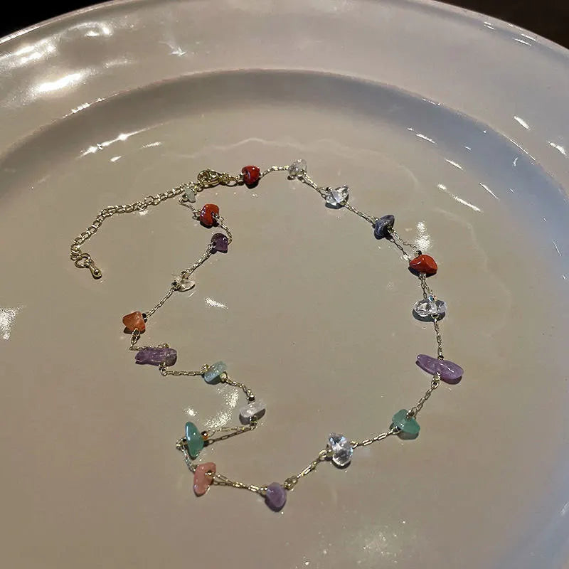 Trendy Cute Natural Stone Necklace