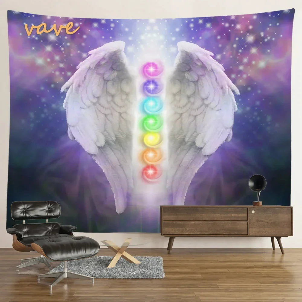 Indian Buddha Statue Meditation 7 Chakra Tapestry