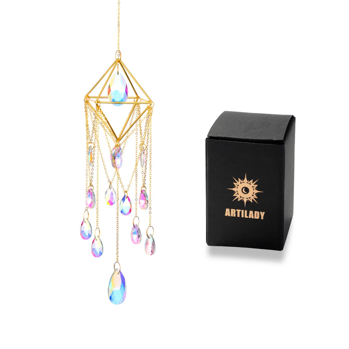 Hanging Sun Catcher Crystal Teardrop Chandelier