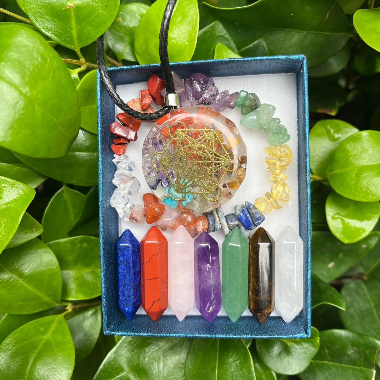 Pointed Quartz Crystal 9pcs Set