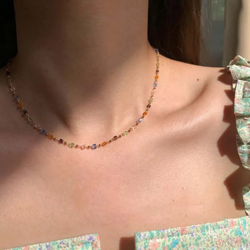 Trendy Cute Natural Stone Necklace