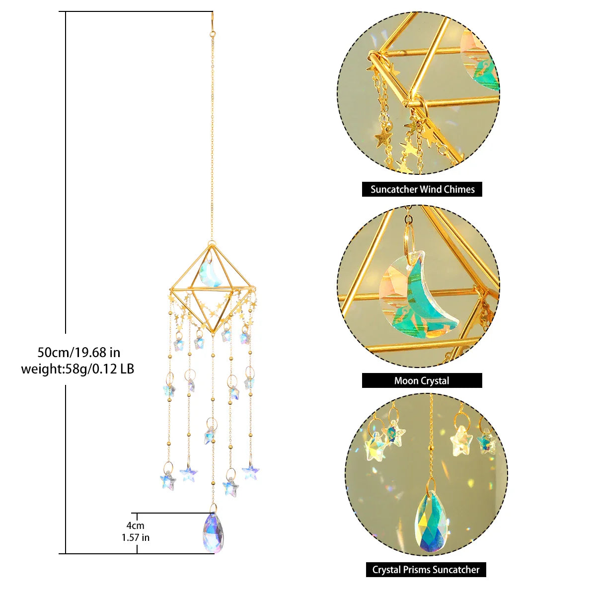 Hanging Sun Catcher Crystal Teardrop Chandelier