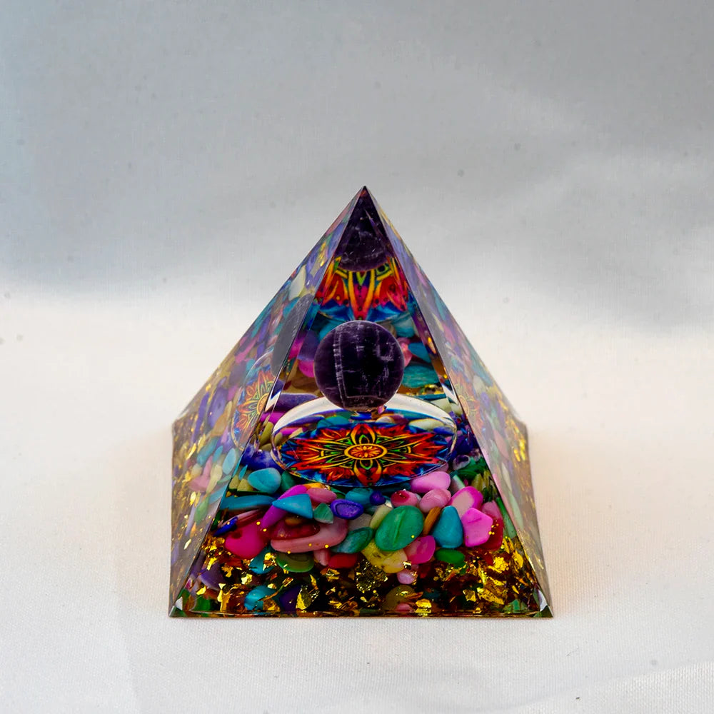 Natural Crystal Energy Generator Pyramid