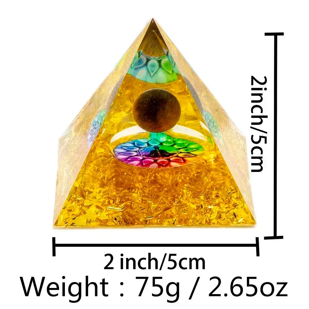 Natural Crystal Energy Generator Pyramid