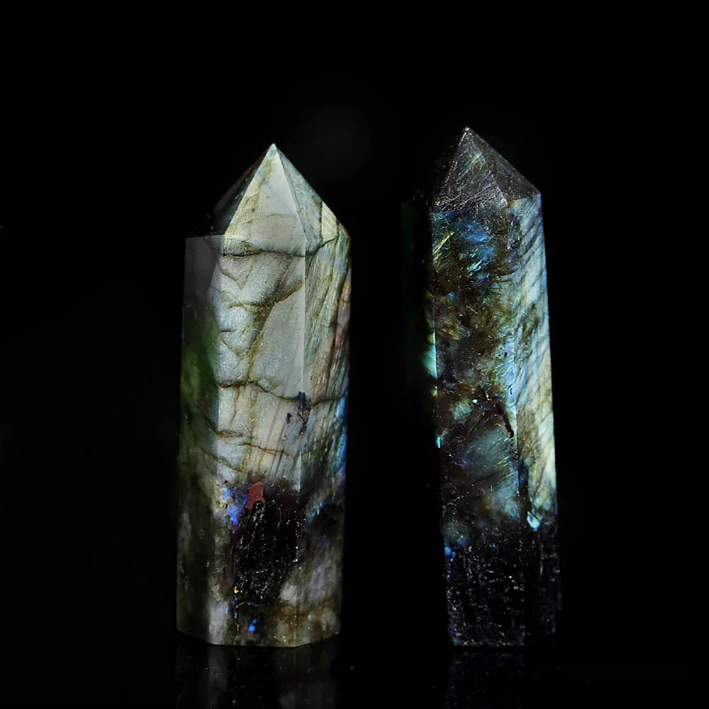 Natural Crystals Stone Labradorite Wands