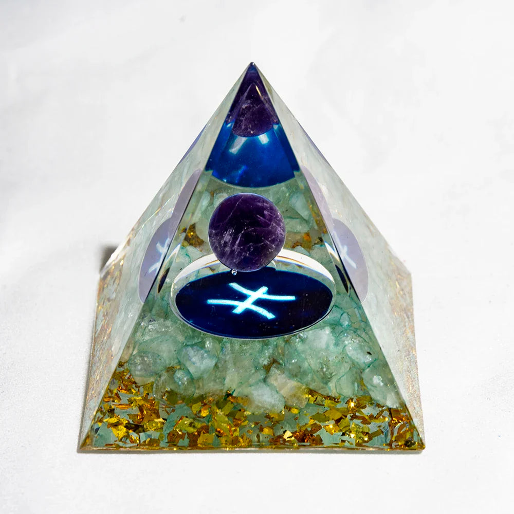 Natural Crystal Energy Generator Pyramid