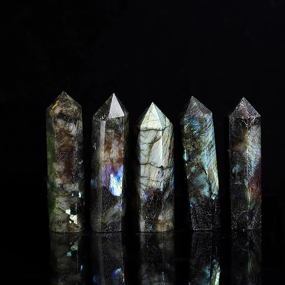 Natural Crystals Stone Labradorite Wands