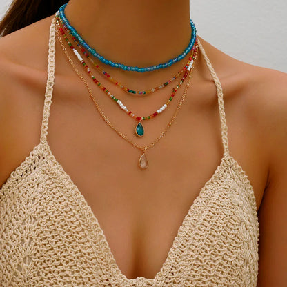 Bohemian Multilayer Handmade Beads Chain Necklace