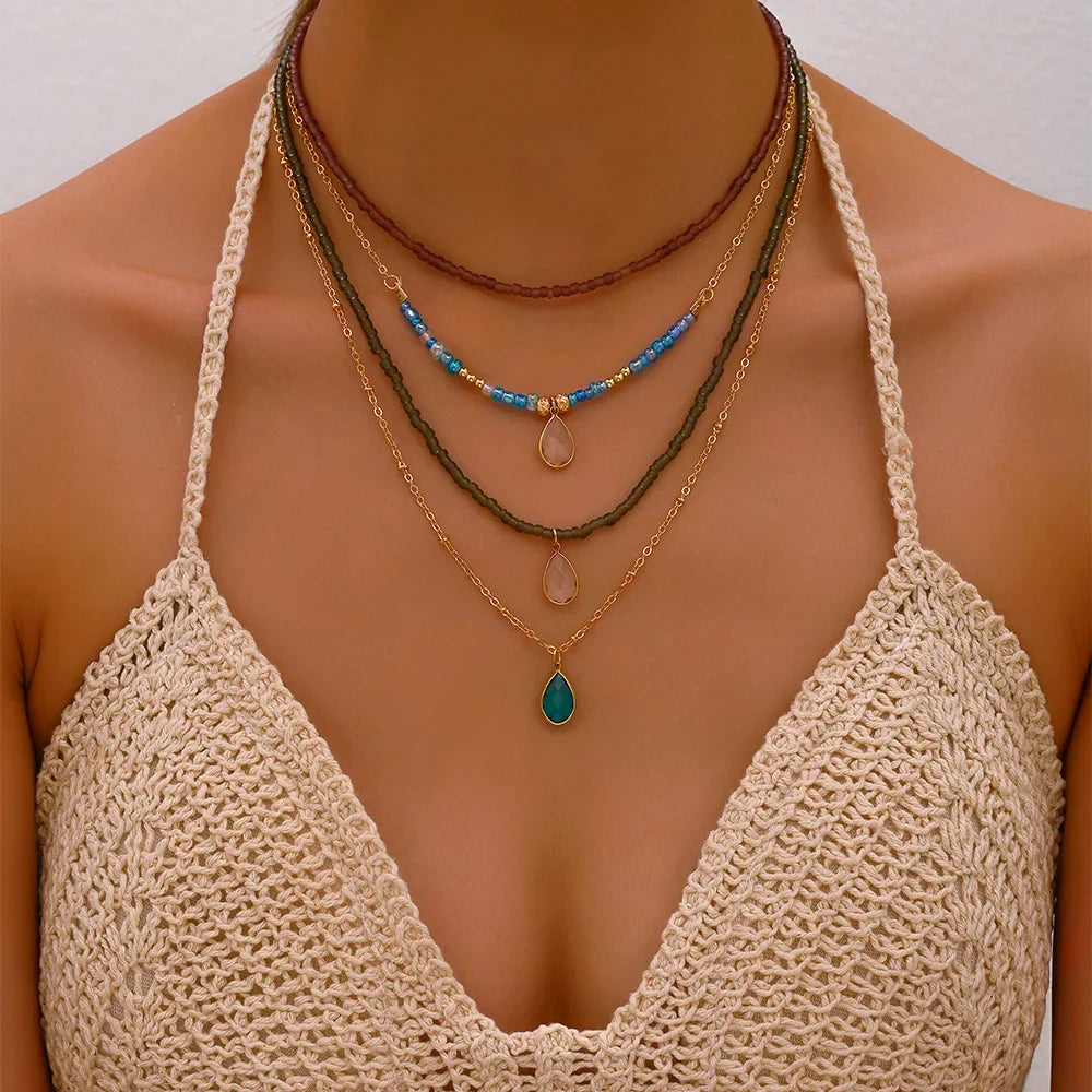 Bohemian Multilayer Handmade Beads Chain Necklace