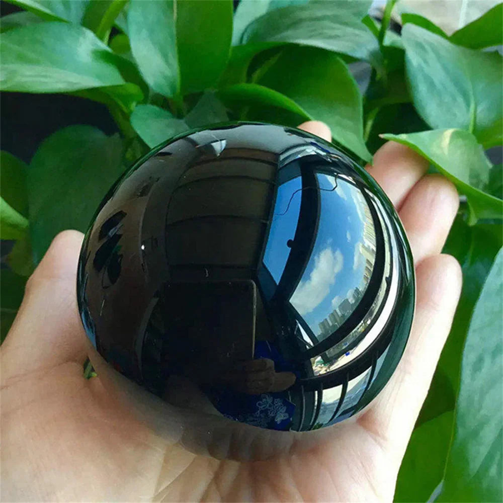 Natural Black Obsidian Sphere - Healing Crystal Magic Ball