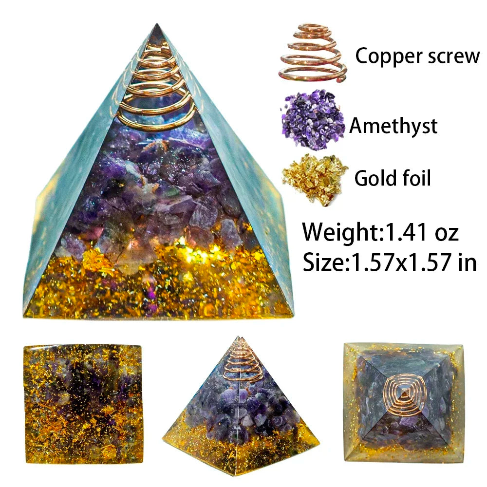 Natural Crystal Energy Generator Pyramid