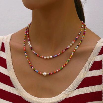 Bohemian Multilayer Handmade Beads Chain Necklace