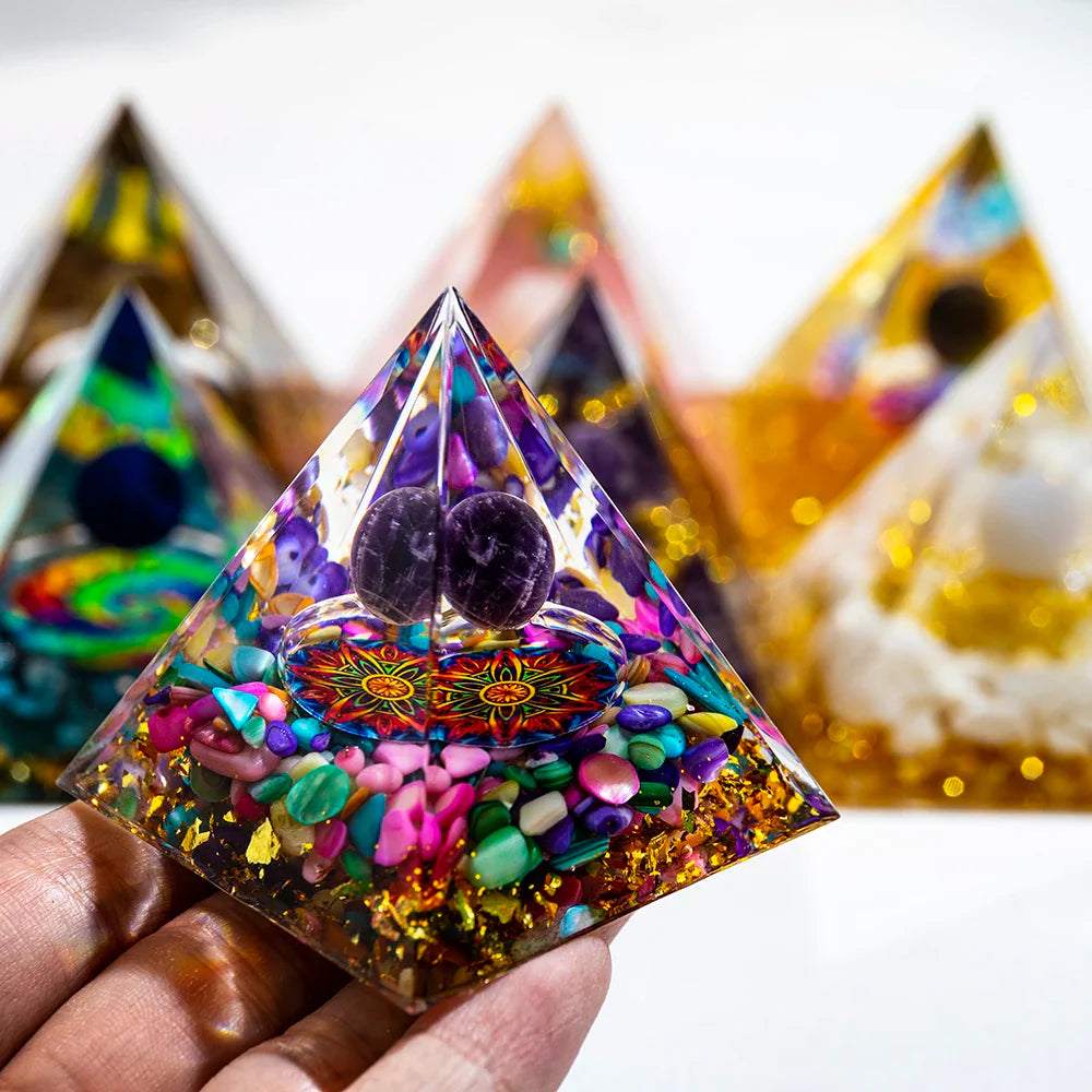 Natural Crystal Energy Generator Pyramid