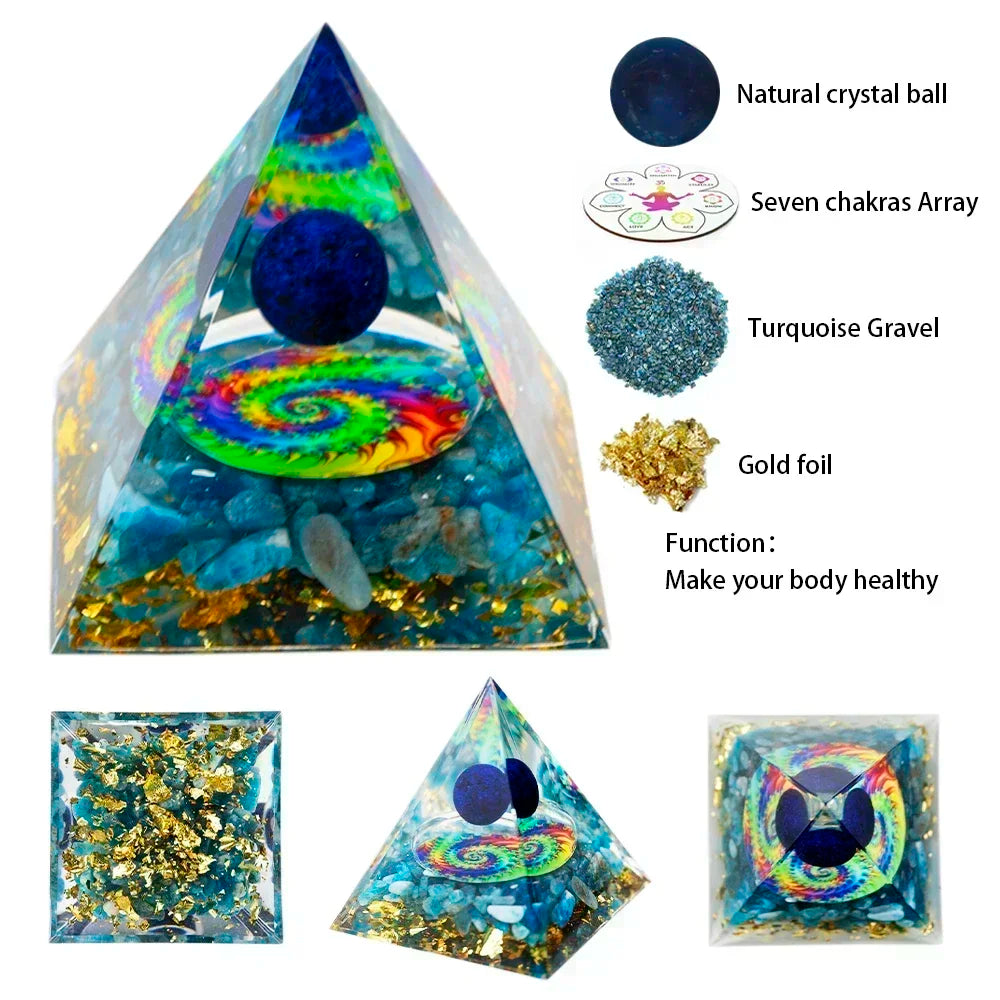 Natural Crystal Energy Generator Pyramid