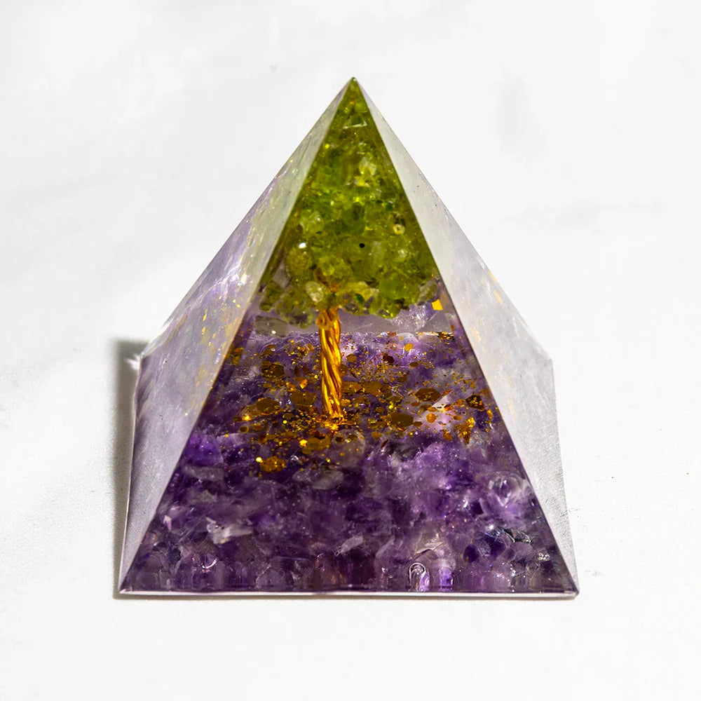 Natural Crystal Energy Generator Pyramid