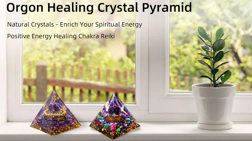 Natural Crystal Energy Generator Pyramid