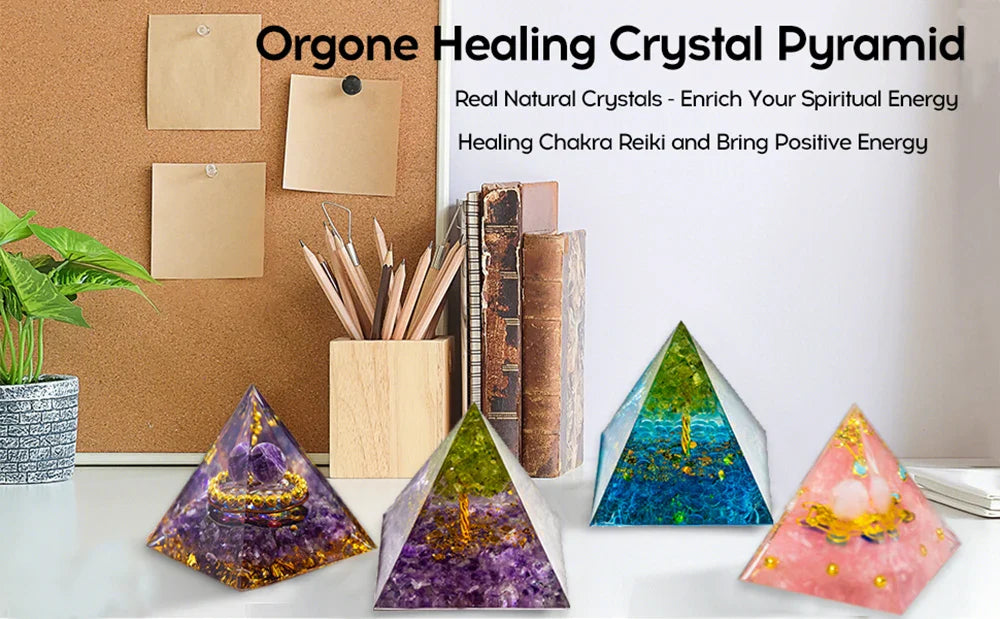 Natural Crystal Energy Generator Pyramid