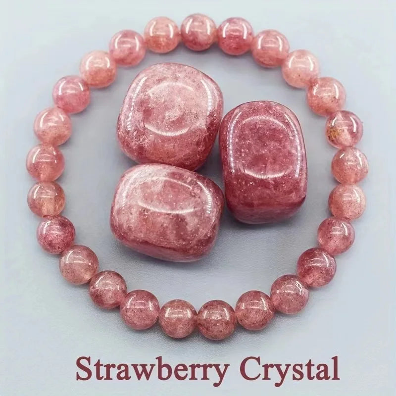 Natural Rhodonite Stones Beads Bracelet