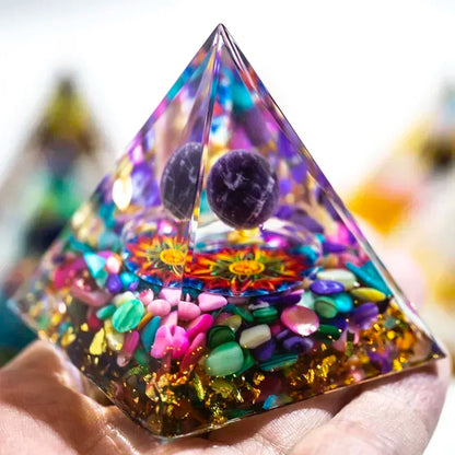 Natural Crystal Energy Generator Pyramid