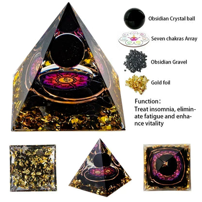 Natural Crystal Energy Generator Pyramid