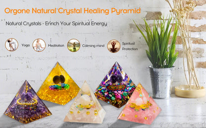 Natural Crystal Energy Generator Pyramid