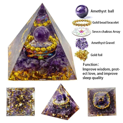 Natural Crystal Energy Generator Pyramid