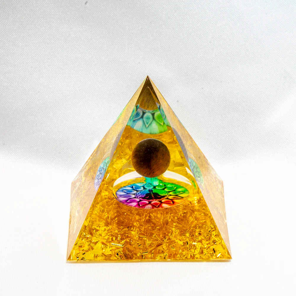 Natural Crystal Energy Generator Pyramid